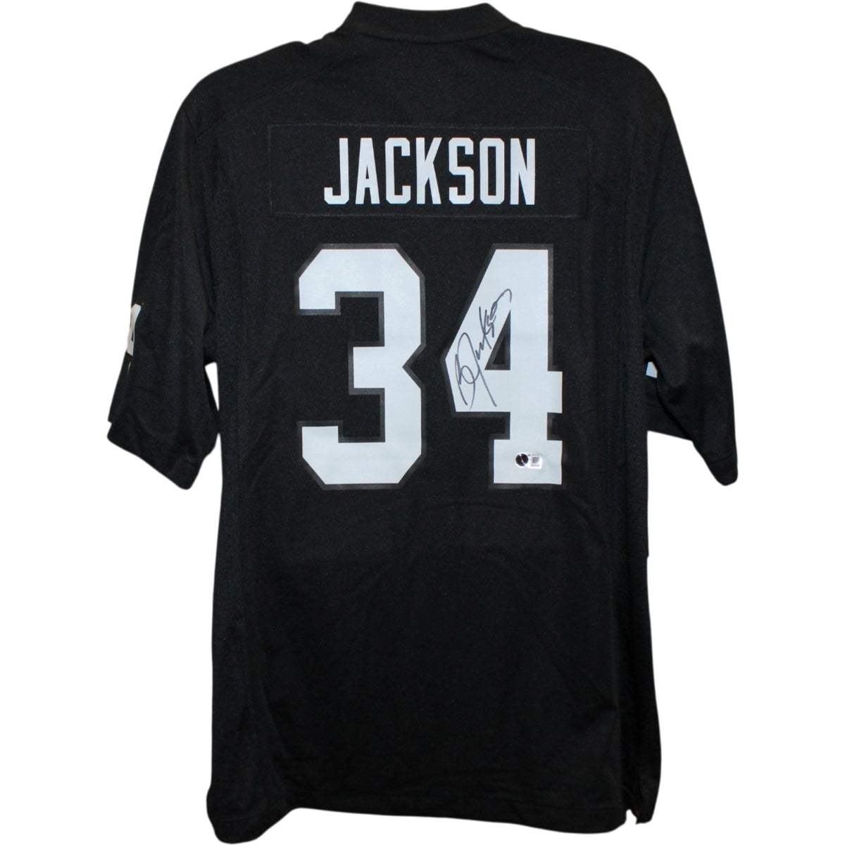 Bo Jackson Las Vegas Raiders Signed Jersey - Authentic Nike Black Size L Beckett-Powers Sports Memorabilia