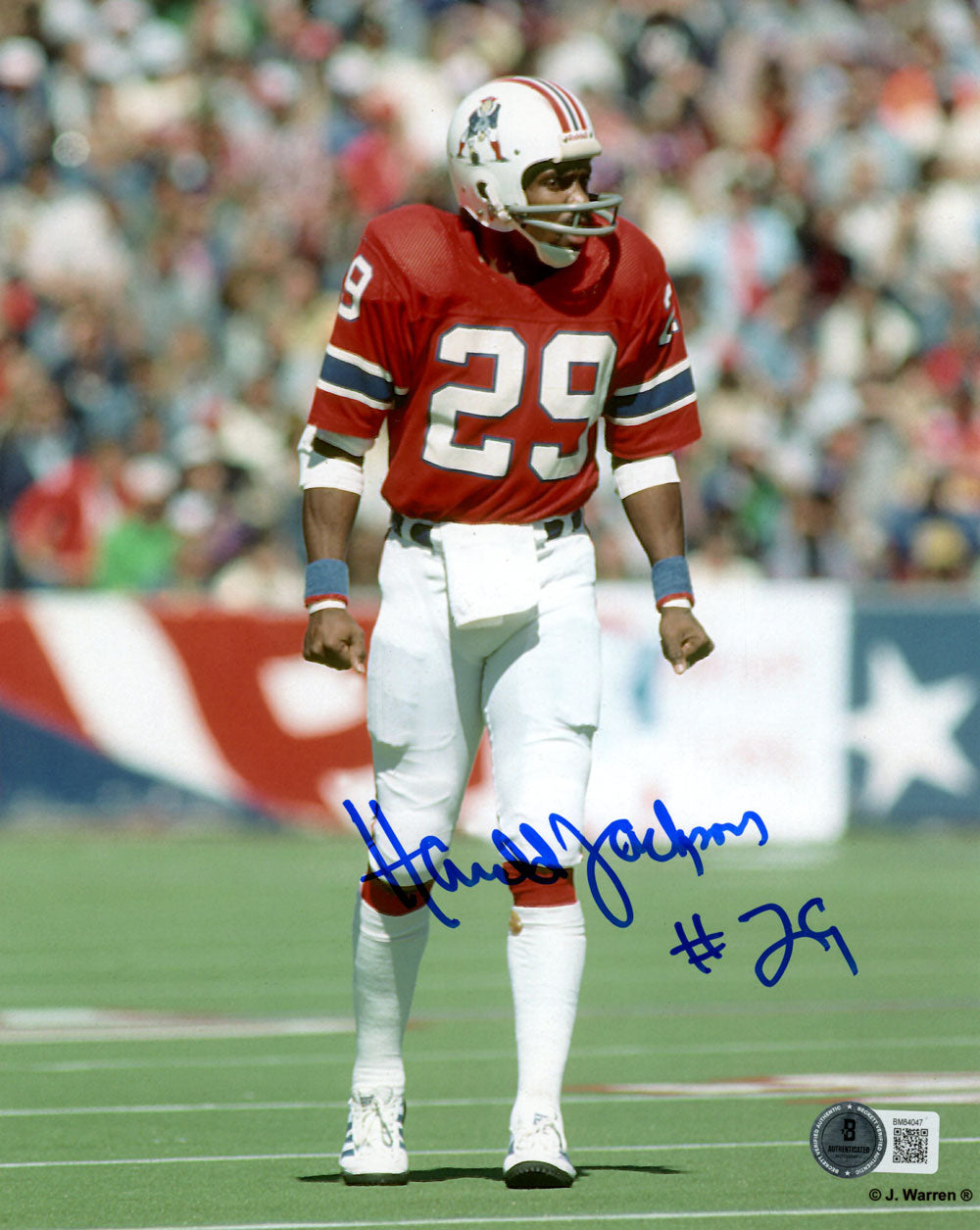 Harold Jackson New England Patriots Signed 8x10 Photo - Beckett Beckett - 45703-Powers Sports Memorabilia