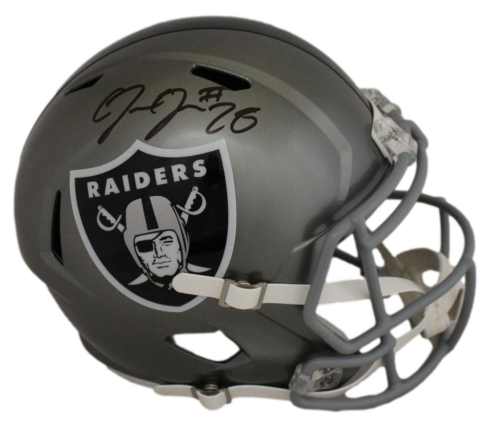 Josh Jacobs Las Vegas Raiders F/S Flash Speed Signed Helmet BAS-Powers Sports Memorabilia