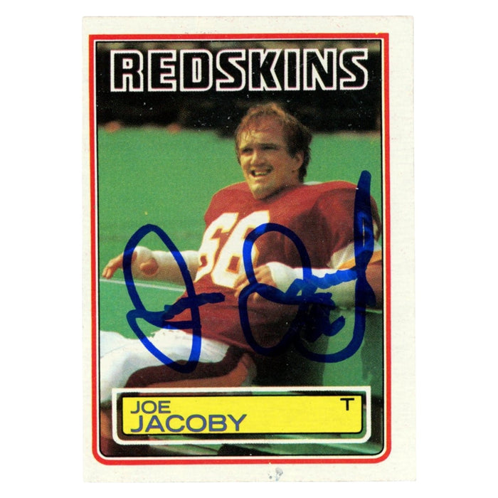 Joe Jacoby Signed Washington Redskins Trading Card – Beckett Witness Authenticated-Powers Sports Memorabilia