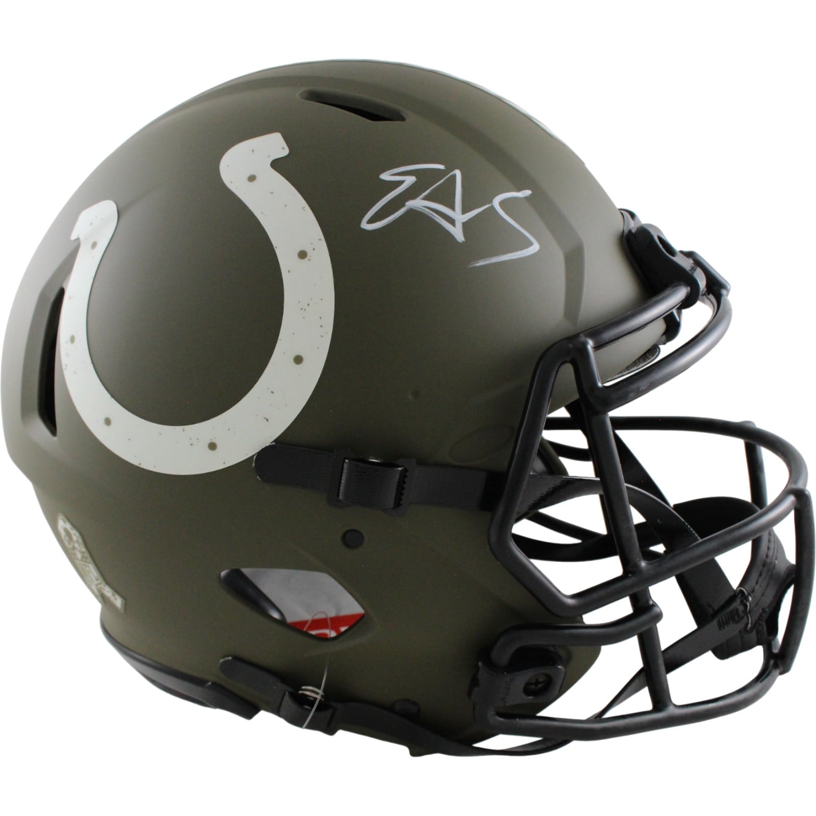 Edgerrin James Signed Indianapolis Colts Authentic 22 STS Helmet – Beckett Authenticated-Powers Sports Memorabilia