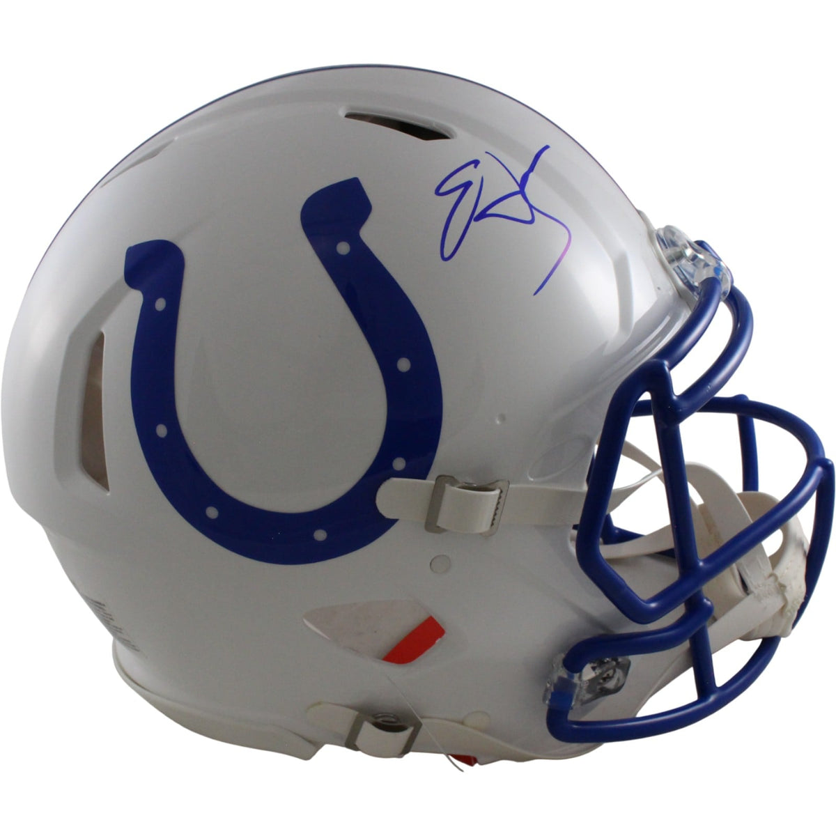 Edgerrin James Signed Indianapolis Colts Authentic TB Helmet – Beckett Authenticated-Powers Sports Memorabilia