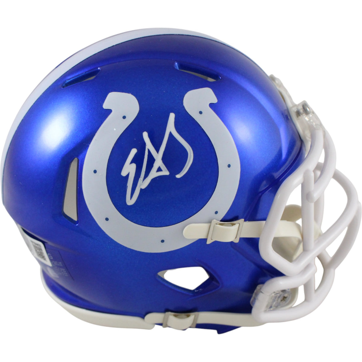 Edgerrin James Indianapolis Colts Flash Signed Mini Helmet-Powers Sports Memorabilia
