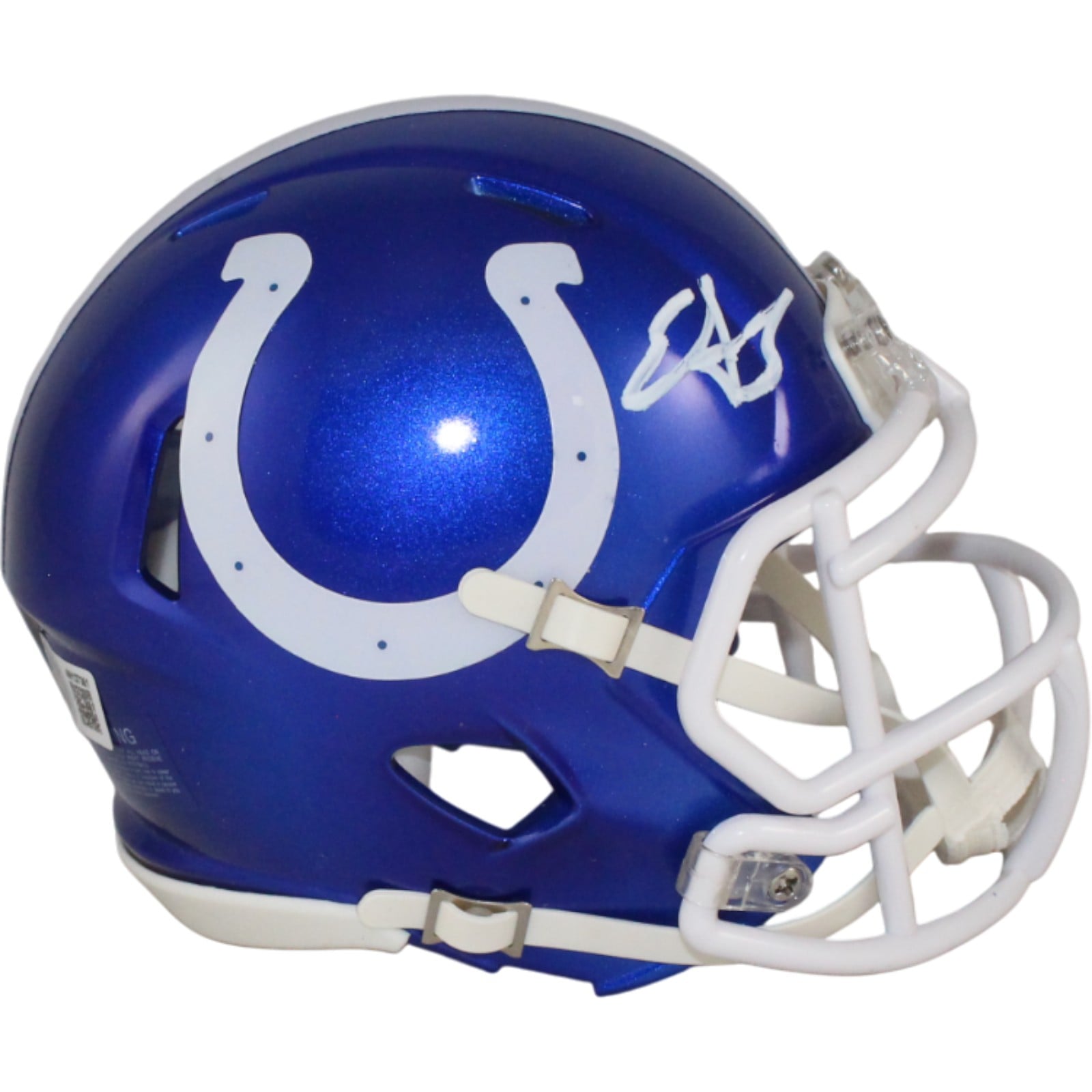 Edgerrin James Signed Indianapolis Colts Flash Mini Helmet Beckett W-Powers Sports Memorabilia