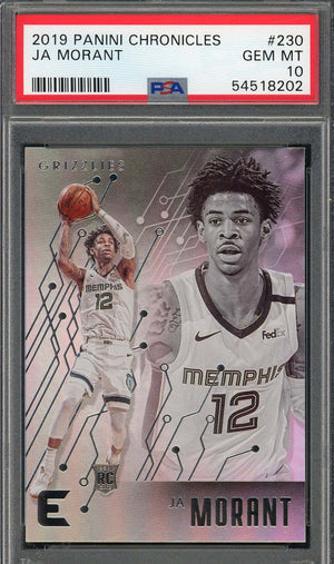 Ja Morant 2019 Panini Chronicles Basketball Rookie Card RC #230 Graded PSA 10-Powers Sports Memorabilia