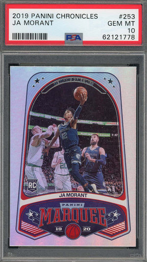 Ja Morant 2019 Panini Chronicles Basketball Rookie Card RC #253 Graded PSA 10-Powers Sports Memorabilia