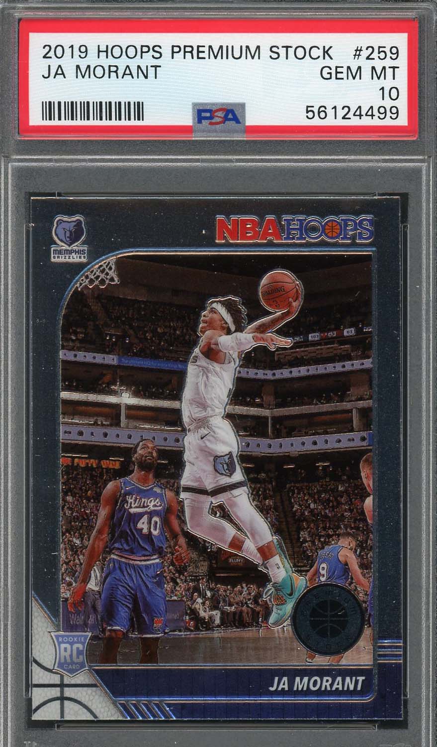 Ja Morant 2019 Panini Hoops Premium Stock Rookie Card RC #259 Graded PSA 10-Powers Sports Memorabilia