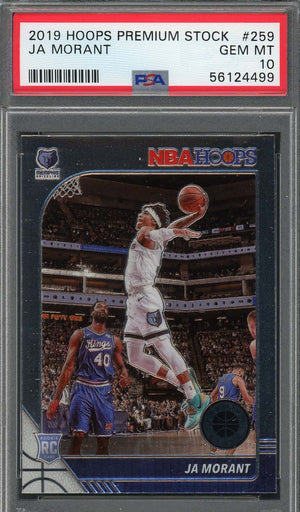 Ja Morant 2019 Panini Hoops Premium Stock Rookie Card RC #259 Graded PSA 10-Powers Sports Memorabilia