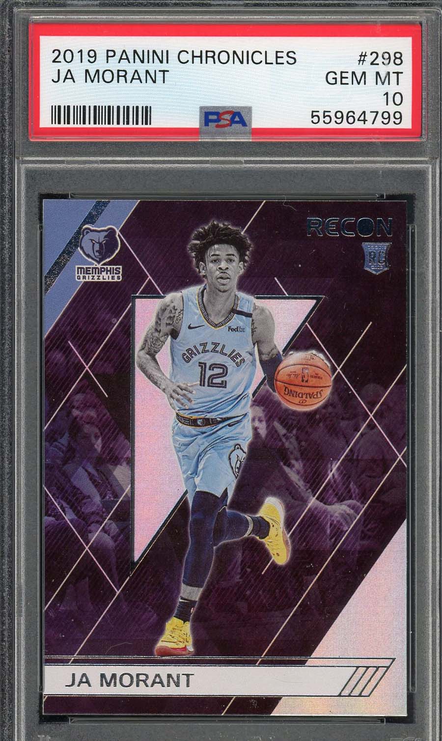Ja Morant 2019 Panini Chronicles Basketball Rookie Card RC #298 Graded PSA 10-Powers Sports Memorabilia