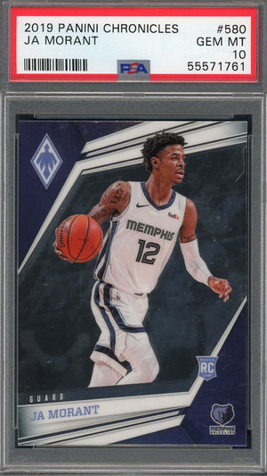 Ja Morant 2019 Panini Chronicles Basketball Rookie Card RC #580 Graded PSA 10-Powers Sports Memorabilia
