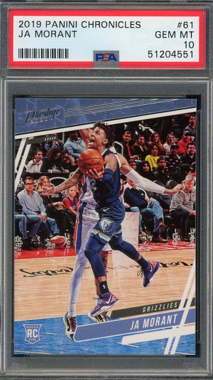 Ja Morant 2019 Panini Chronicles Basketball Rookie Card RC #61 Graded PSA 10-Powers Sports Memorabilia