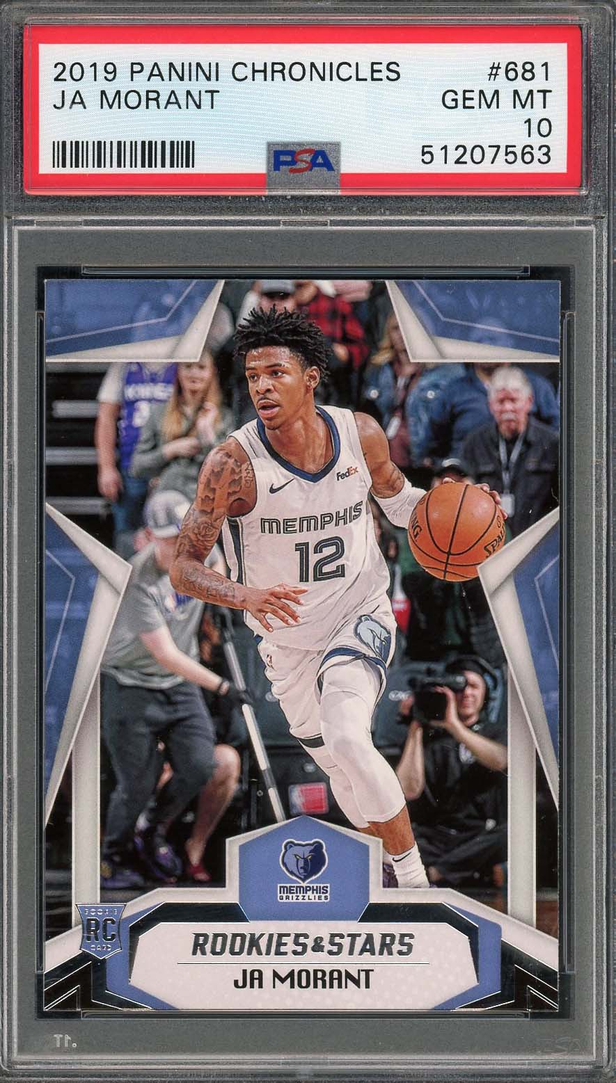 Ja Morant 2019 Panini Chronicles Basketball Rookie Card RC #681 Graded PSA 10-Powers Sports Memorabilia