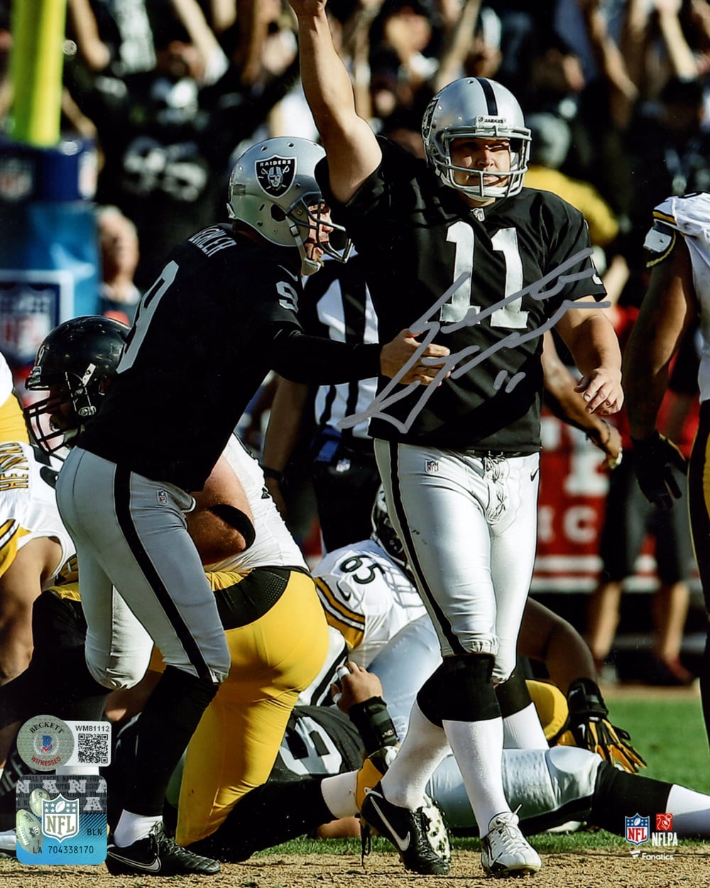 Sebastian Janikowski Oakland Raiders Signed 8x10 Photo-Powers Sports Memorabilia