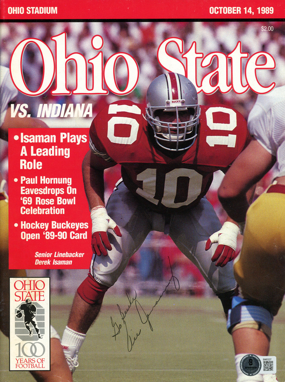 Vic Janowicz Ohio State Buckeyes Signed Magazine - Magazine 10/14/1989 Beckett-Powers Sports Memorabilia