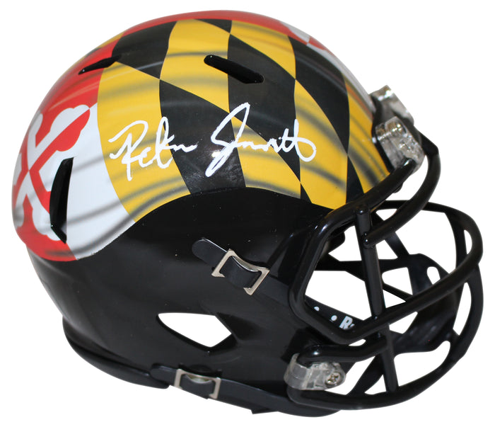 Rakim Jarrett Signed Maryland Terrapins Pride Mini Helmet – Beckett Authenticated-Powers Sports Memorabilia
