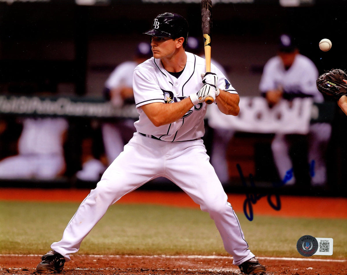 John Jaso Tampa Bay Rays Signed 8x10 Photo - As Is Beckett Beckett-Powers Sports Memorabilia