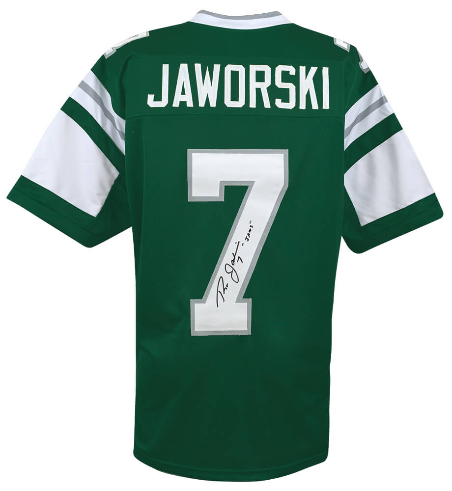 Ron Jaworski Autographed Green Throwback Custom Football Jersey with Jaws-Powers Sports Memorabilia