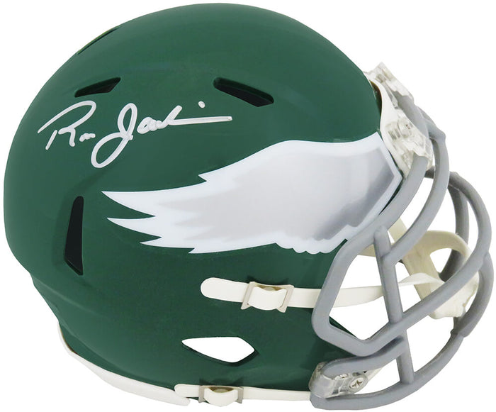 Ron Jaworski Autographed Philadelphia Eagles Throwback Riddell Speed Mini Helmet-Powers Sports Memorabilia