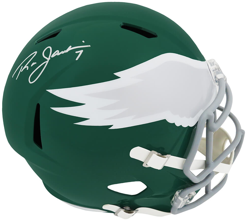 Ron Jaworski Autographed Philadelphia Eagles Throwback Riddell Full Size Speed Replica Helmet-Powers Sports Memorabilia