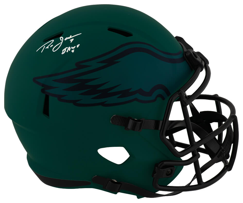 Ron Jaworski Autographed Philadelphia Eagles RAVE Riddell Full Size Speed Replica Helmet with Jaws-Powers Sports Memorabilia