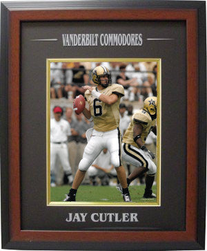 Jay Cutler Vanderbilt Commodores 8 x 10 Photograph Custom Laser Engraved Framing-Powers Sports Memorabilia