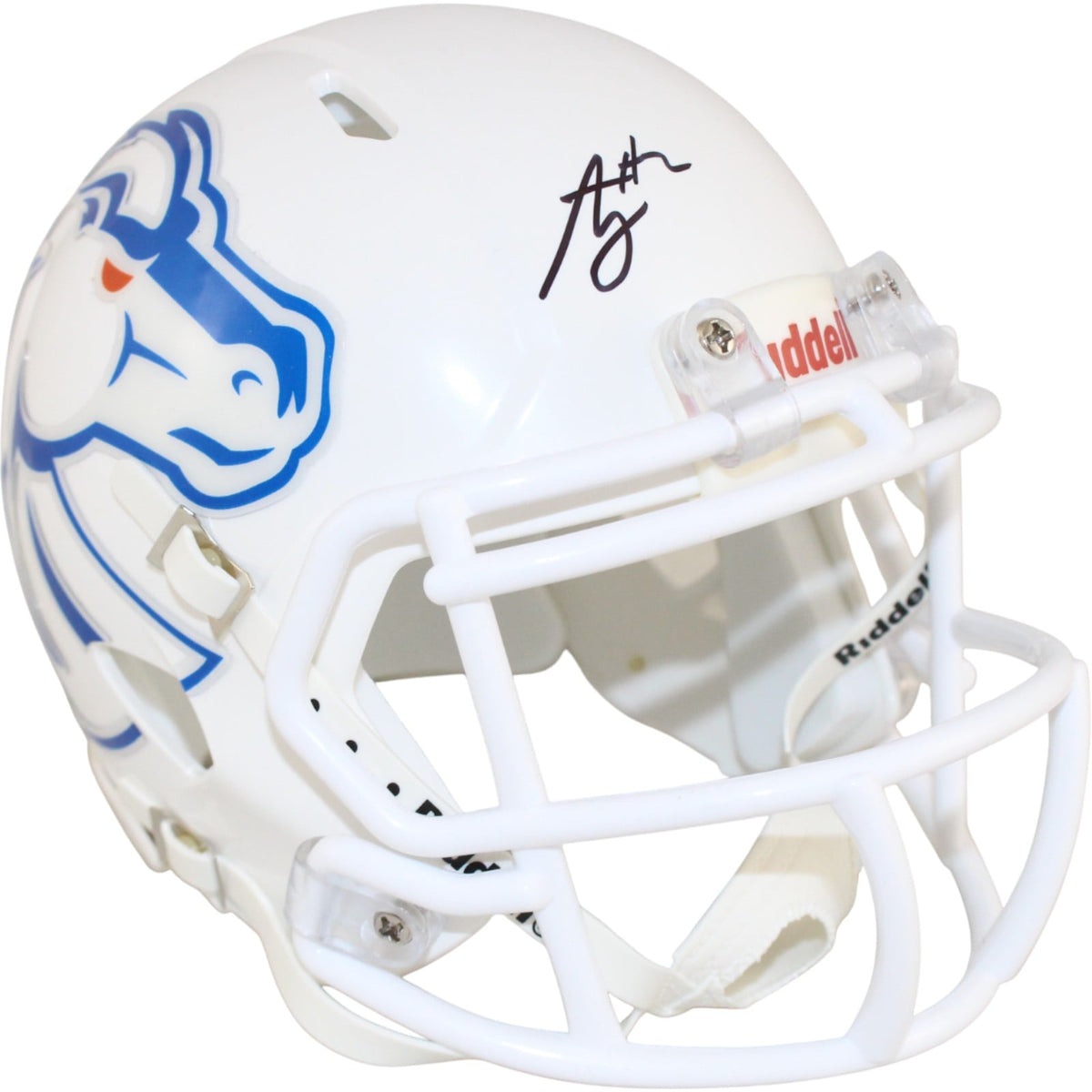 Ashton Jeanty Signed Boise State Broncos Mini Helmet – Beckett Witness Authenticated-Powers Sports Memorabilia