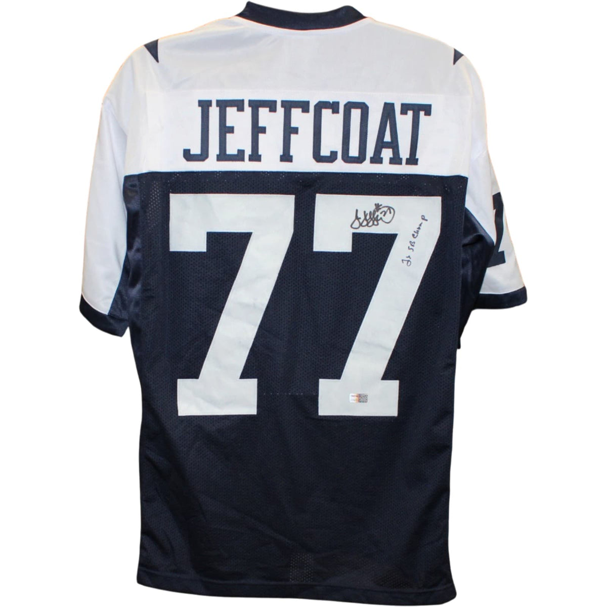 Jim Jeffcoat Dallas Cowboys Signed Jersey - Pro Style Blue Size XL 2x SB TRI-Powers Sports Memorabilia