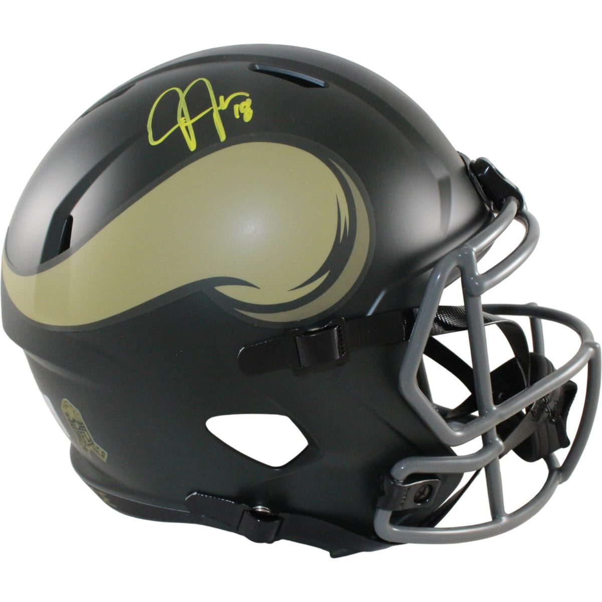 Justin Jefferson Signed Minnesota Vikings Full-Size 25 STS Helmet Beckett W-Powers Sports Memorabilia