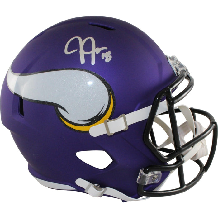Justin Jefferson Signed Minnesota Vikings Full-Size Tribute Helmet – Beckett Authenticated-Powers Sports Memorabilia
