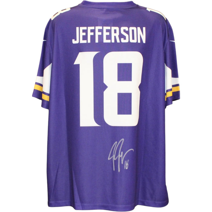Justin Jefferson Signed Minnesota Vikings Nike 2XL Jersey Beckett WIT-Powers Sports Memorabilia