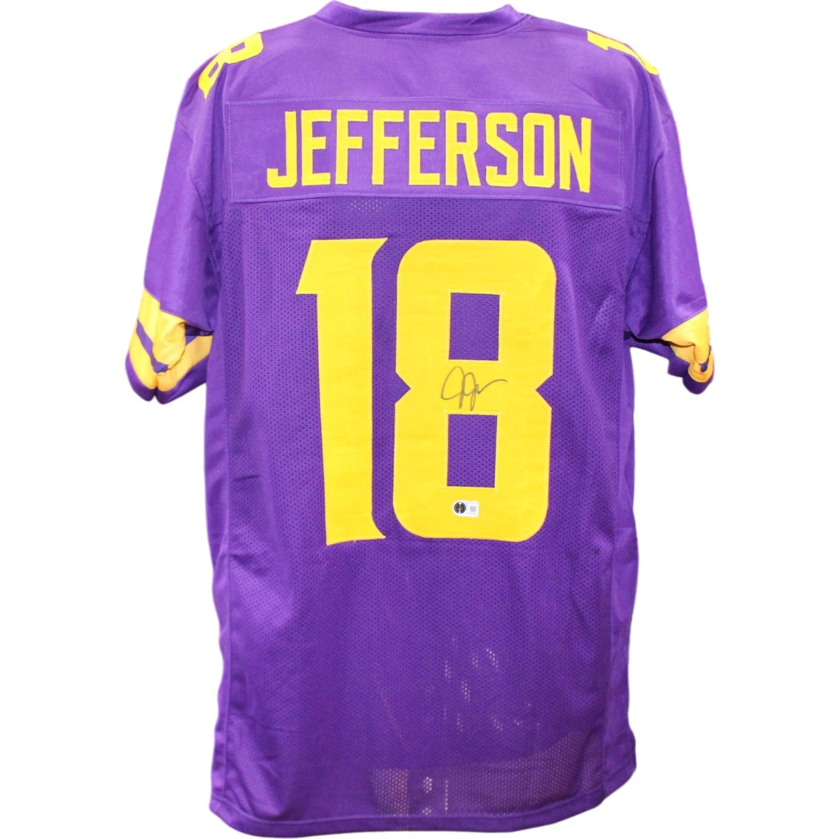 Justin Jefferson Signed Pro Style Size XL Purple Jersey – Purple – Beckett Witness Authenticated-Powers Sports Memorabilia