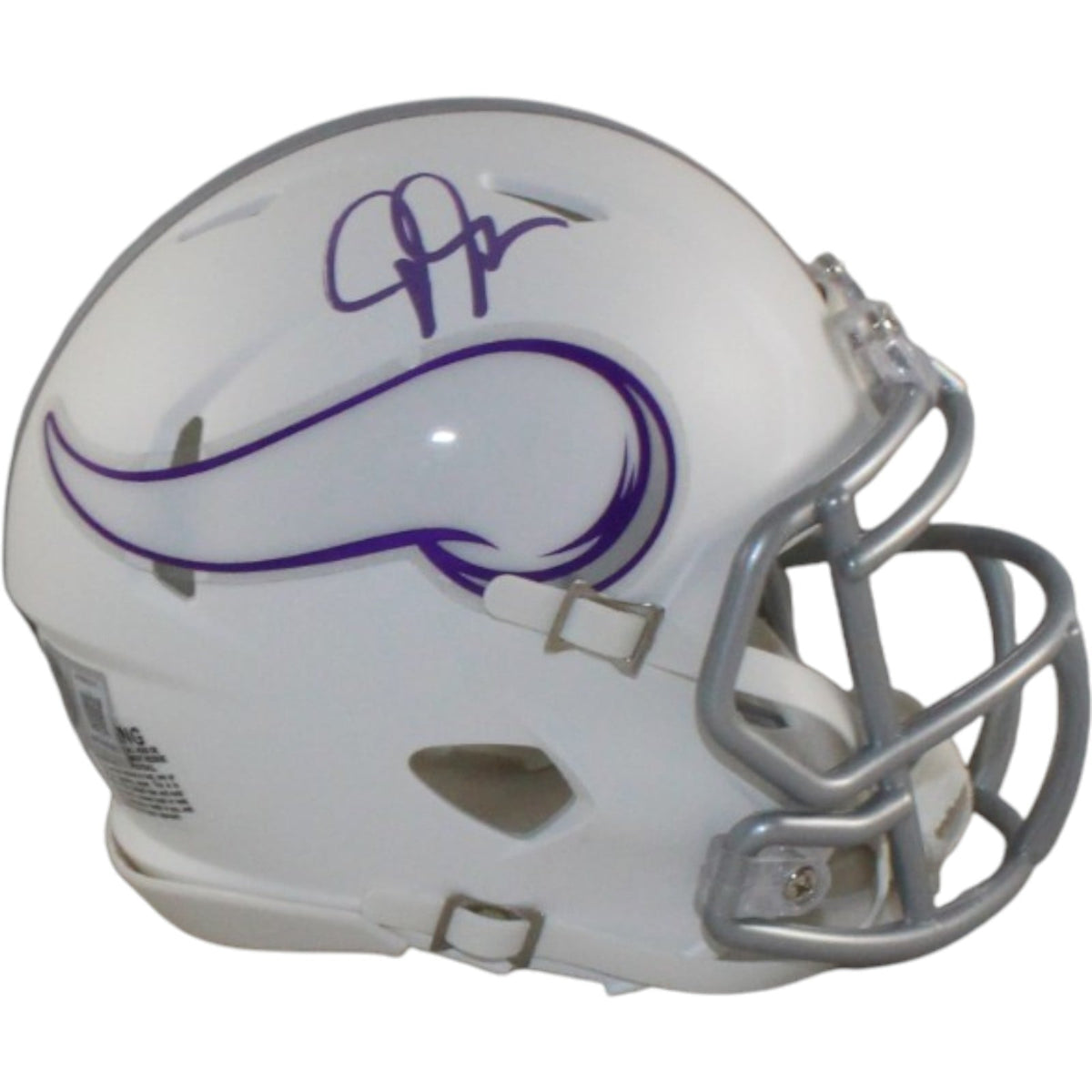 Justin Jefferson Signed Minnesota Vikings Alt Mini Helmet Beckett WIT-Powers Sports Memorabilia