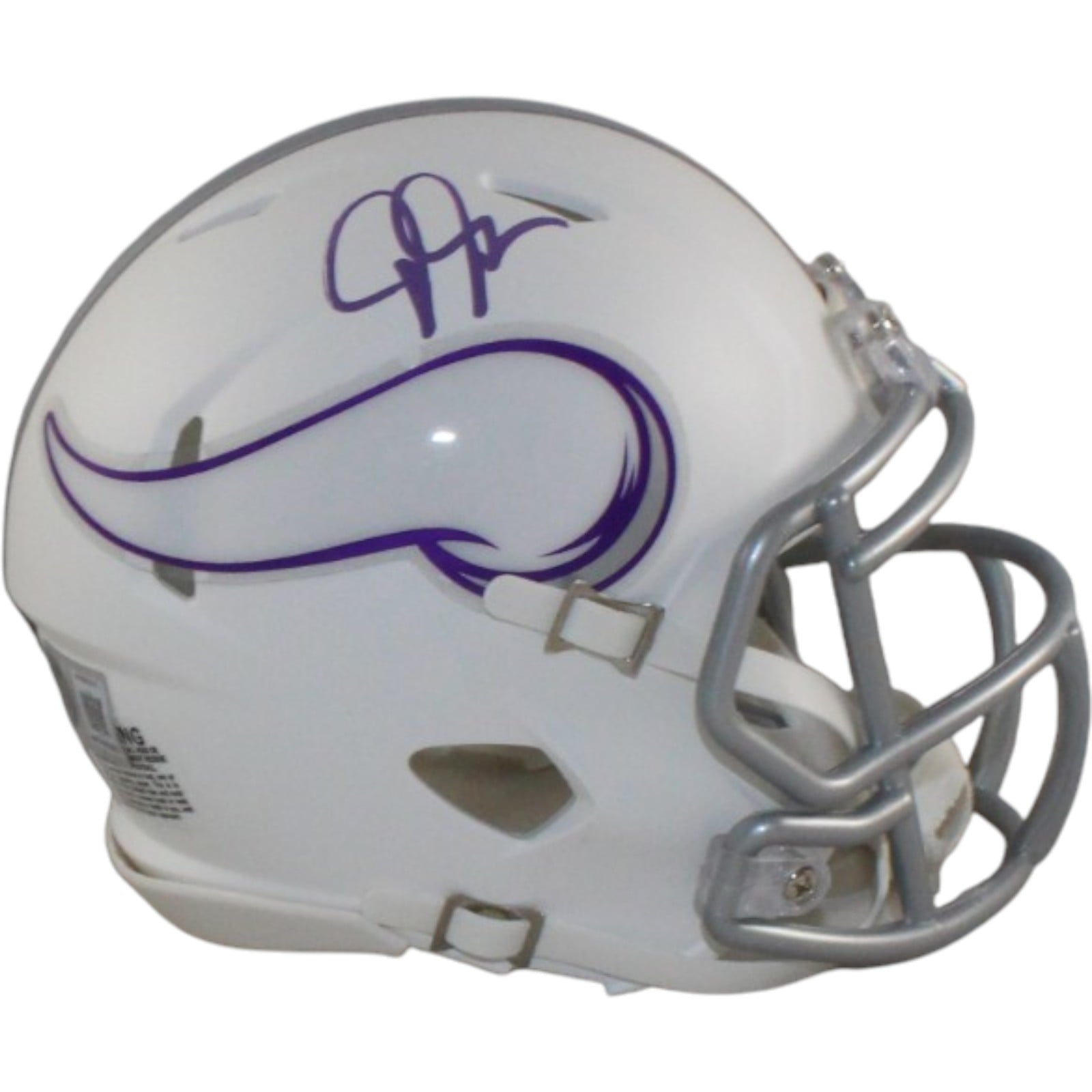 Justin Jefferson Signed Minnesota Vikings Alt Mini Helmet Beckett WIT-Powers Sports Memorabilia