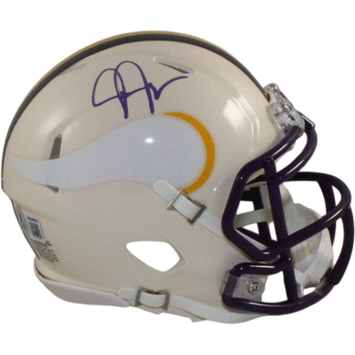 Justin Jefferson Signed Minnesota Vikings Retro Mini Helmet Beckett W-Powers Sports Memorabilia