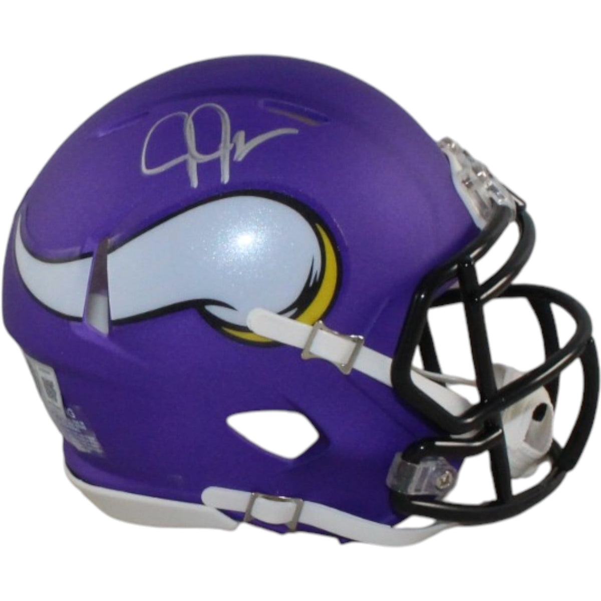 Justin Jefferson Signed Minnesota Vikings Mini Helmet Beckett WIT-Powers Sports Memorabilia