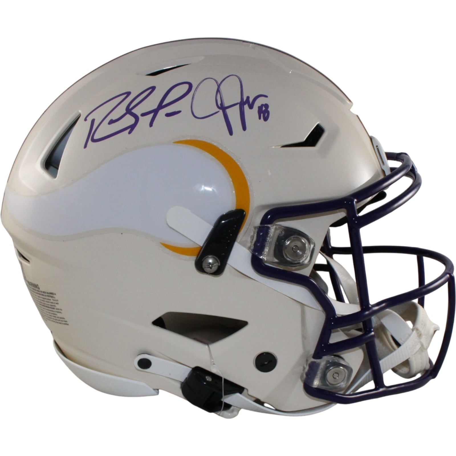 Randy Moss Justin Jefferson Signed Minnesota Vikings SpeedFlex Helmet – Beckett Authenticated-Powers Sports Memorabilia