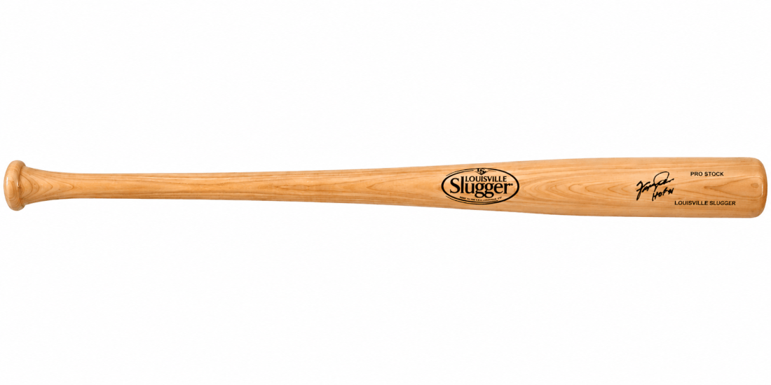 Fergie Jenkins Autographed Louisville Slugger Pro Stock Blonde Baseball Bat with HOF'91-Powers Sports Memorabilia