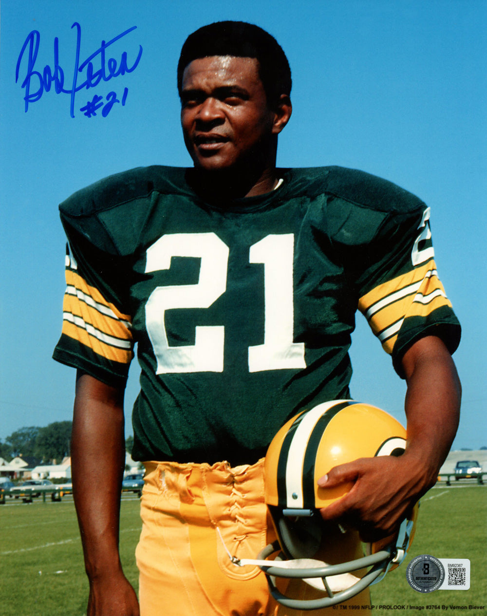 Bob Jeter Green Bay Packers Signed 8x10 Photo - Beckett Beckett-Powers Sports Memorabilia