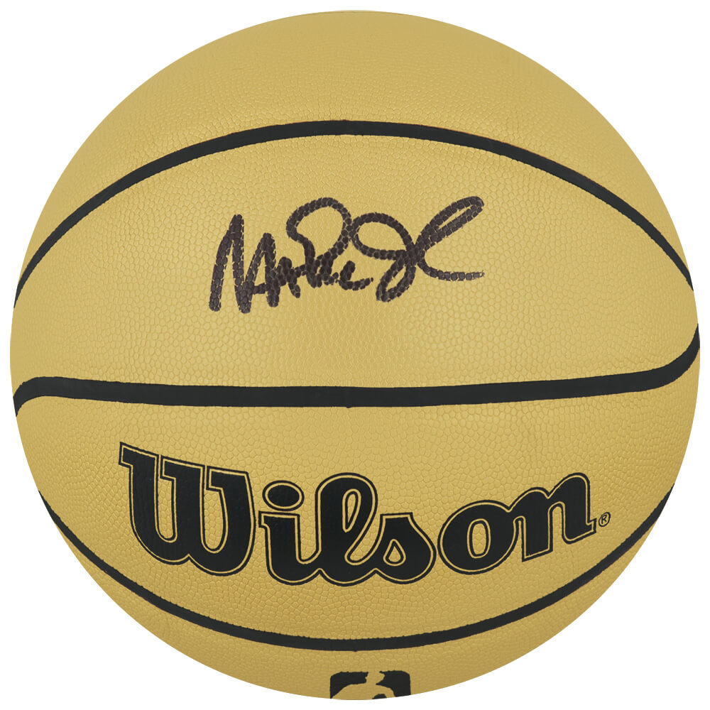 Orlando Magic Johnson Autographed Wilson Gold Basketball-Powers Sports Memorabilia