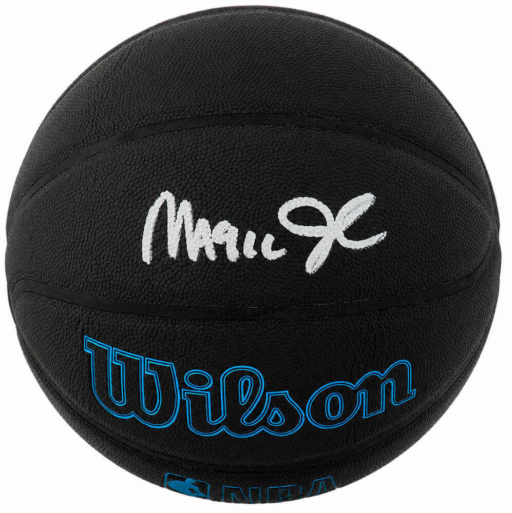 Magic Johnson Autographed Wilson Forge Plus Black Full Size NBA Basketball-Powers Sports Memorabilia