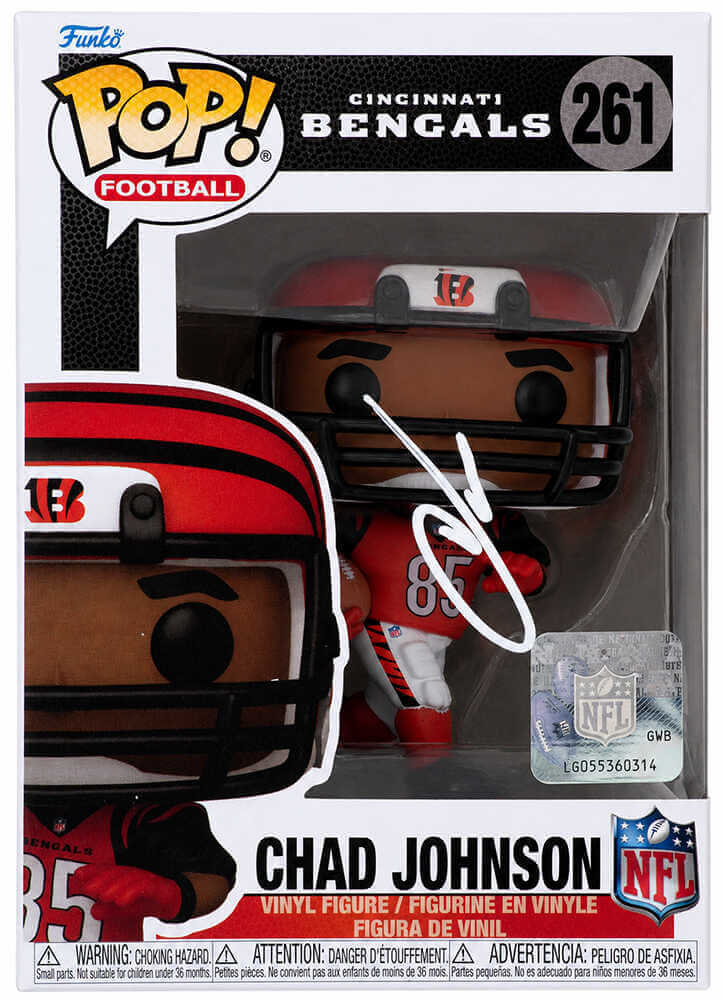 Chad Johnson Autographed Cincinnati Bengals Player Funko Pop Doll #261-Powers Sports Memorabilia
