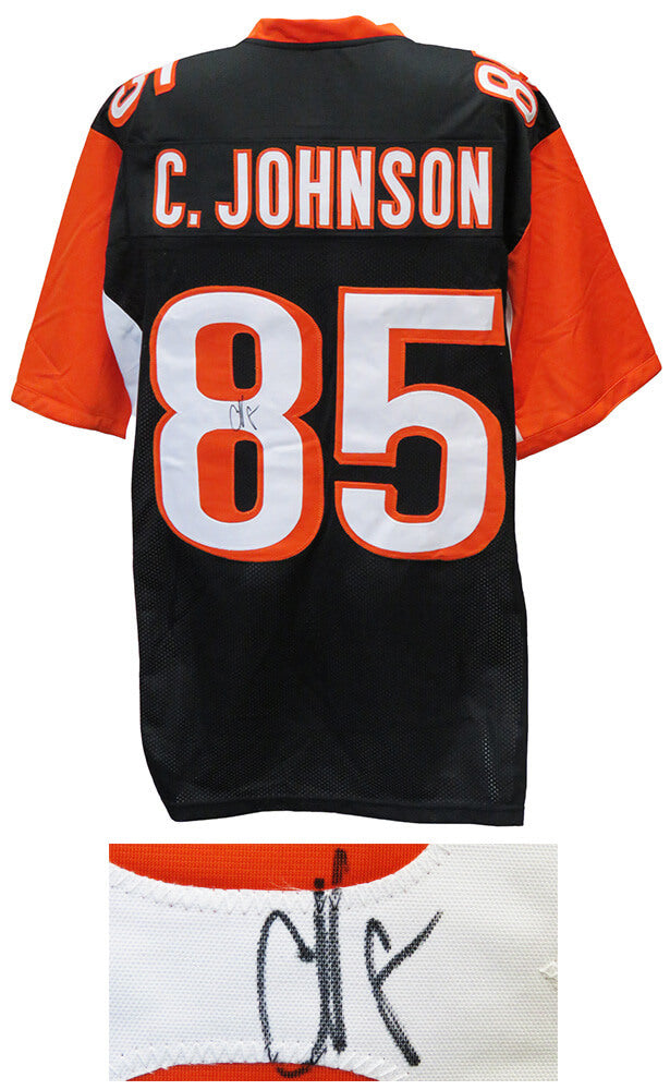 Chad Johnson Autographed Black Custom Football Jersey-Powers Sports Memorabilia