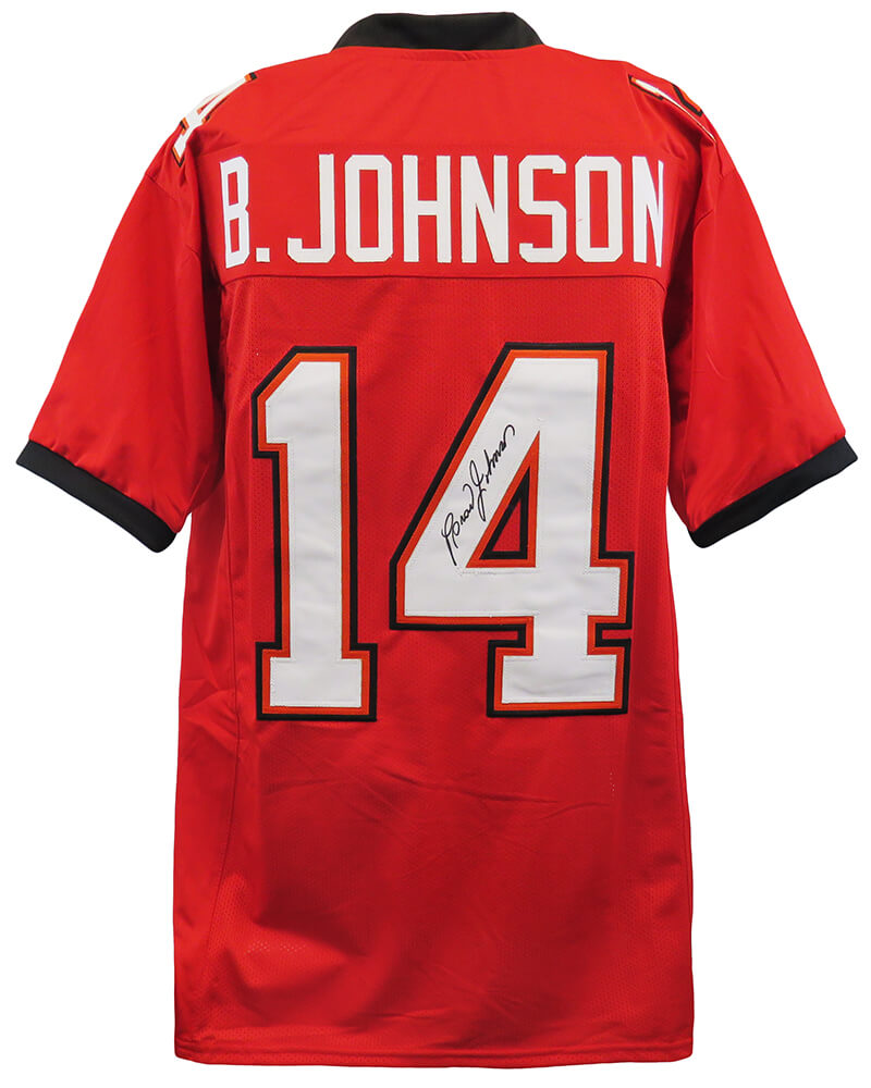Brad Johnson Autographed Red Custom Football Jersey-Powers Sports Memorabilia