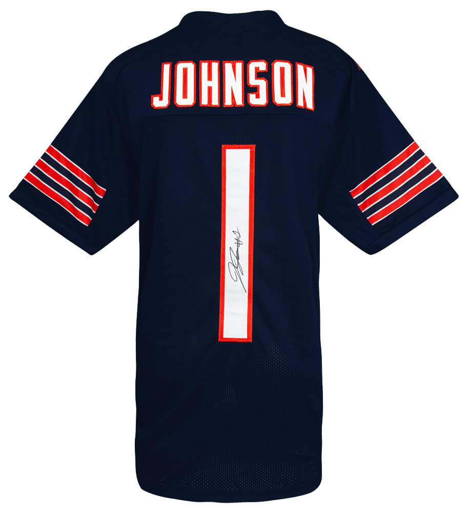Jaylon Johnson Autographed Navy Custom Football Jersey-Powers Sports Memorabilia