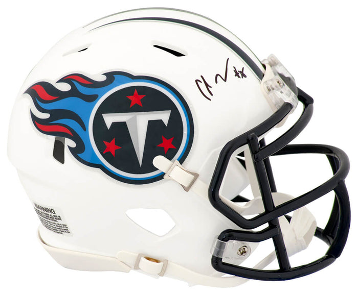 Chris Johnson Autographed Tennessee Titans Riddell Speed Mini Helmet-Powers Sports Memorabilia