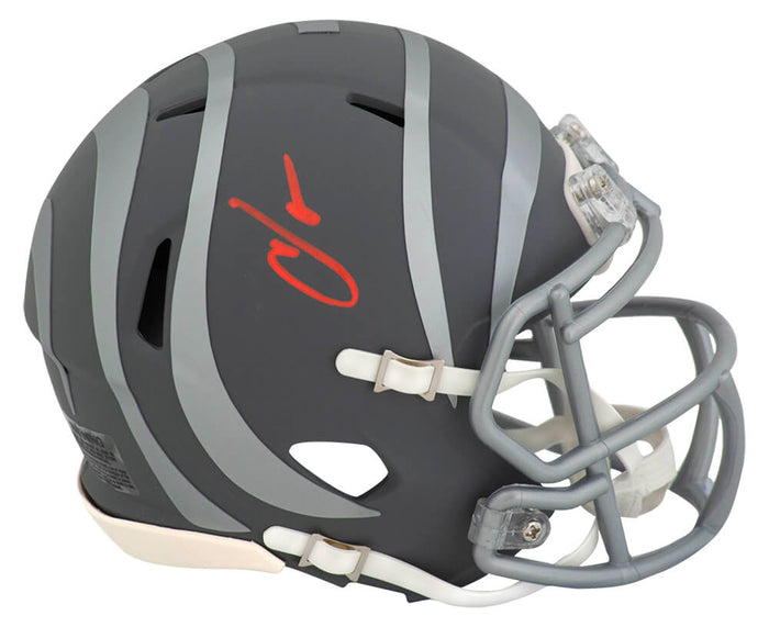 Chad Johnson Autographed Cincinnati Bengals SLATE Riddell Speed Mini Helmet-Powers Sports Memorabilia