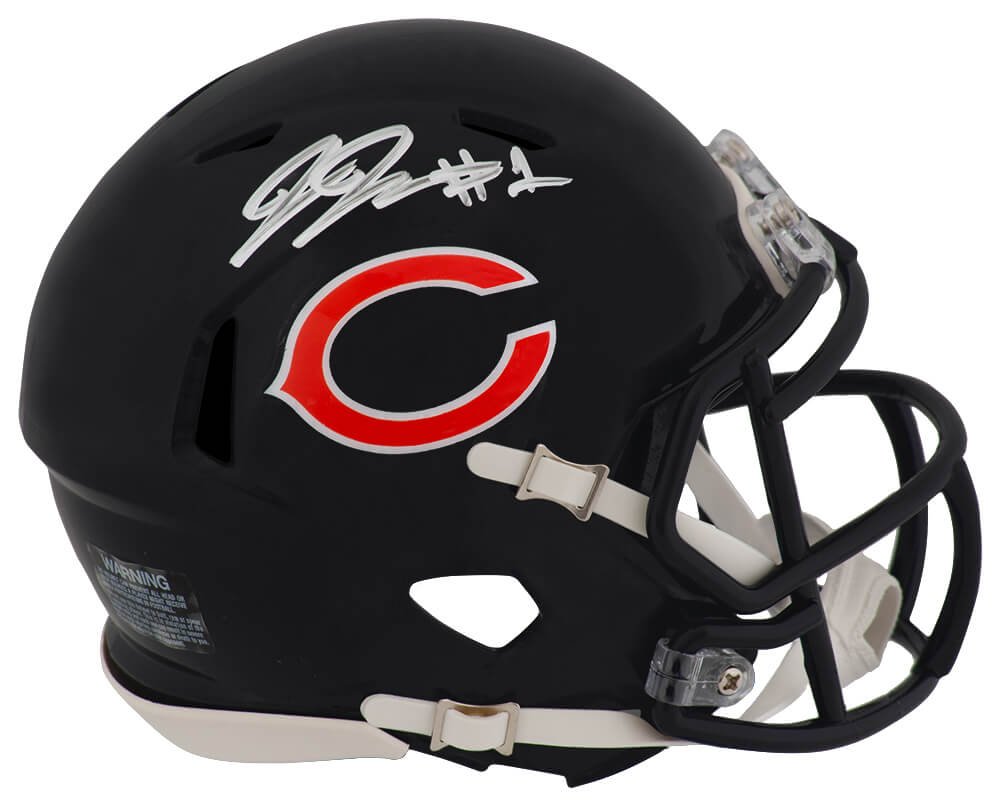 Jaylon Johnson Autographed Chicago Bears Riddell Speed Mini Helmet-Powers Sports Memorabilia