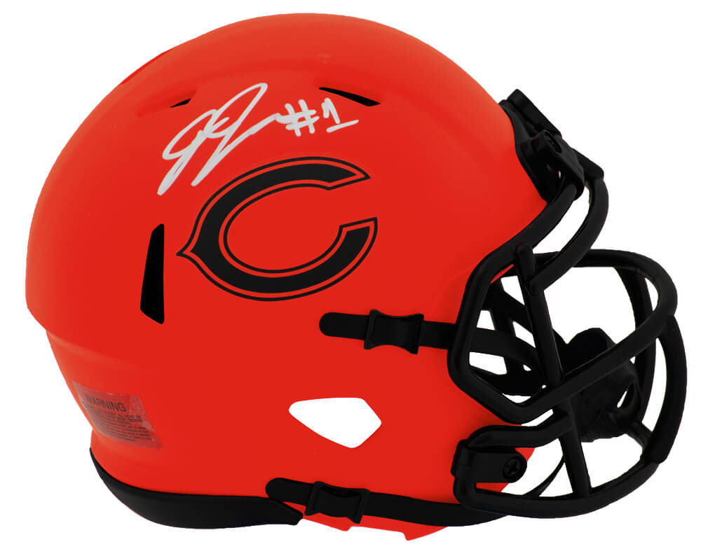 Jaylon Johnson Autographed Chicago Bears RAVE Riddell Speed Mini Helmet-Powers Sports Memorabilia
