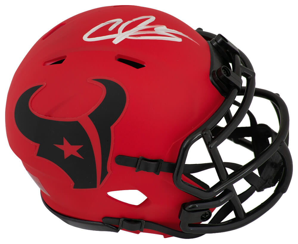 Andre Johnson Houston Texans Autographed RAVE Riddell Speed Mini Helmet-Powers Sports Memorabilia