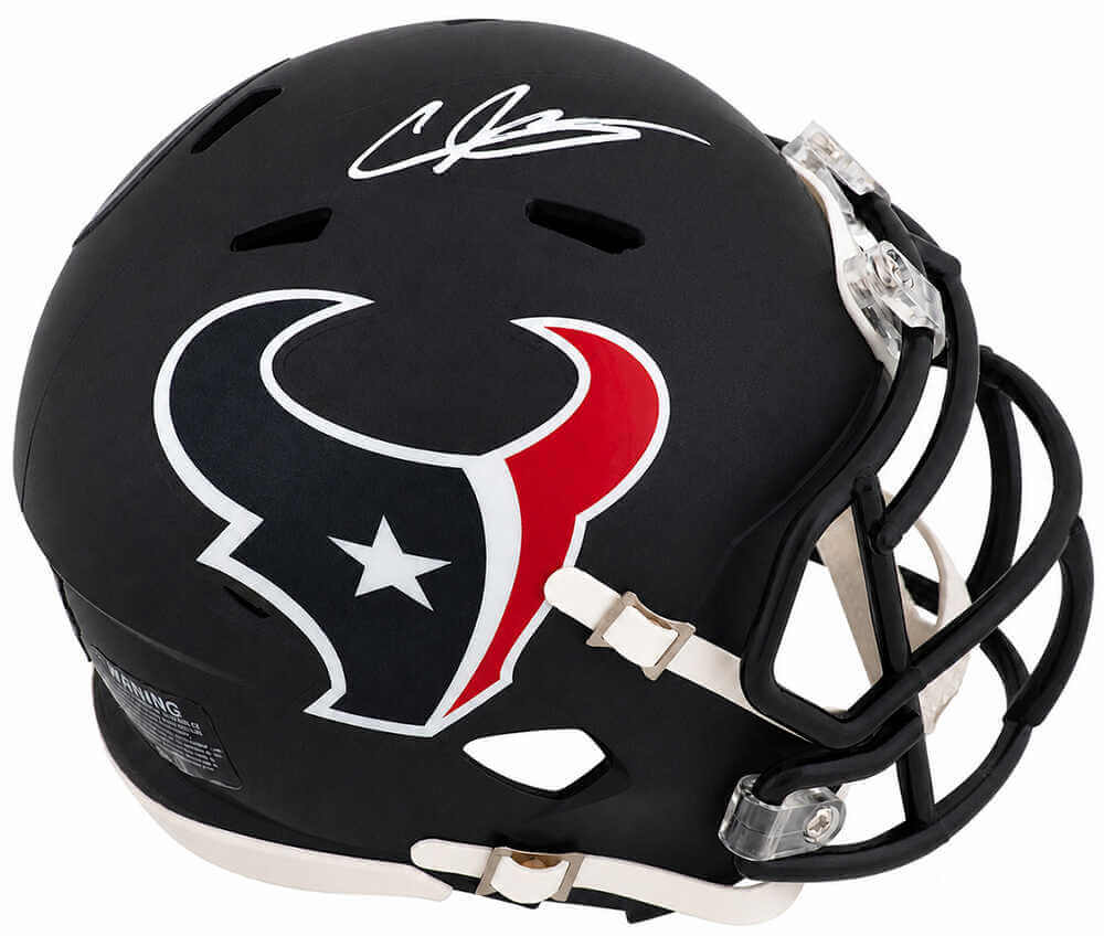 Andre Johnson Autographed Houston Texans Riddell Speed Mini Helmet-Powers Sports Memorabilia